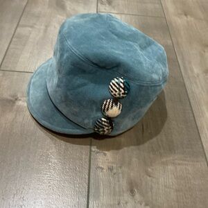 San Diego Hat Co Teal Newsboy Cap with Buttons